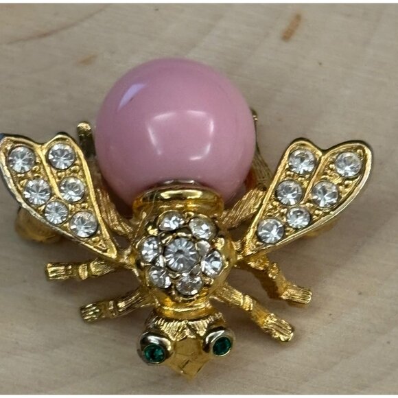 Joan Rivers XV Interchangeable Rhinestone Bee Brooch 19 Beads – One Pink Variant - Picture 6 of 9